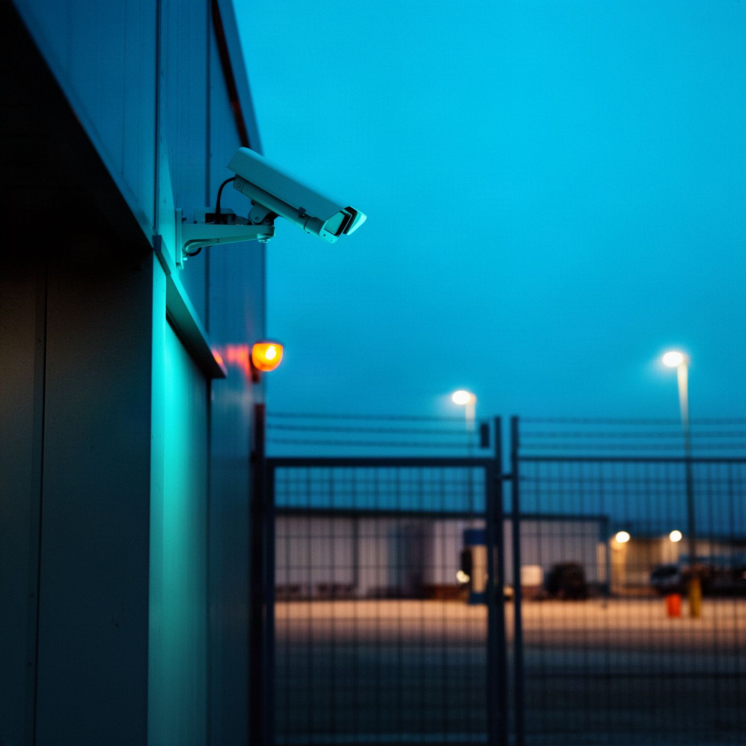 Caméra de vidéoprotection sur un site industriel